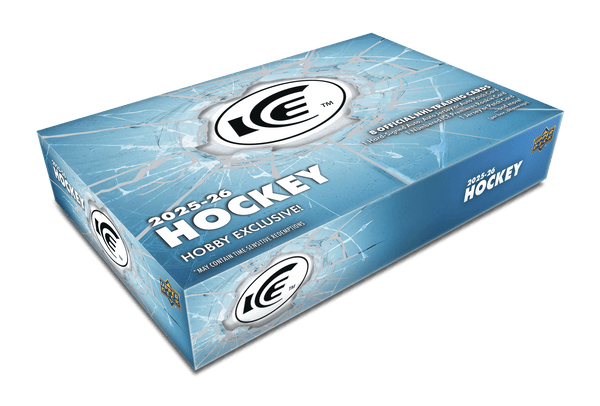 Official 2025–26 Upper Deck Ice Hockey Hobby box packaging