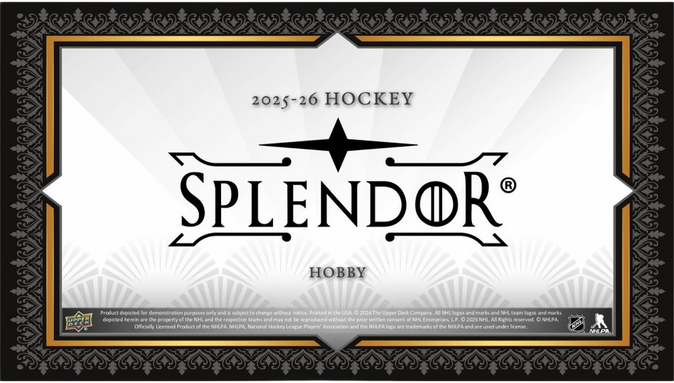 2025–26 Upper Deck Splendor Hockey official Hobby box packaging