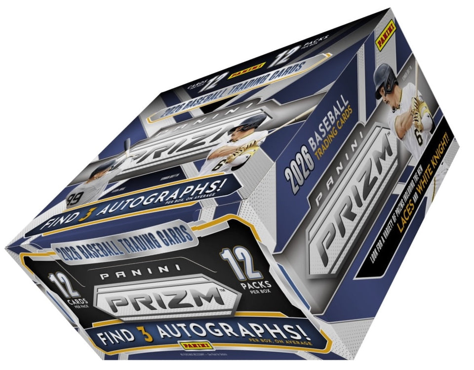 Official 2026 Panini Prizm Baseball Hobby box artwork