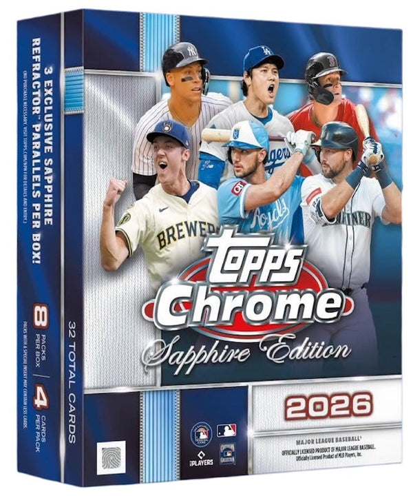 2026 Topps Chrome Sapphire Baseball official sealed Hobby box