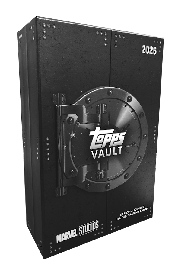 Official 2026 Topps Vault Marvel hobby box artwork