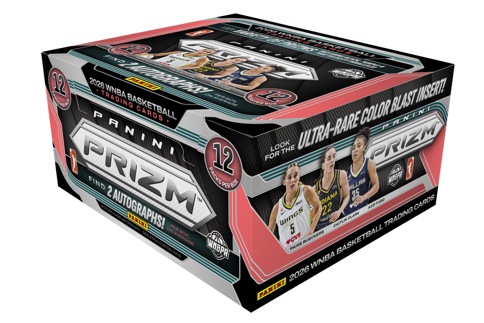 Official 2026 Panini Prizm WNBA Hobby box artwork