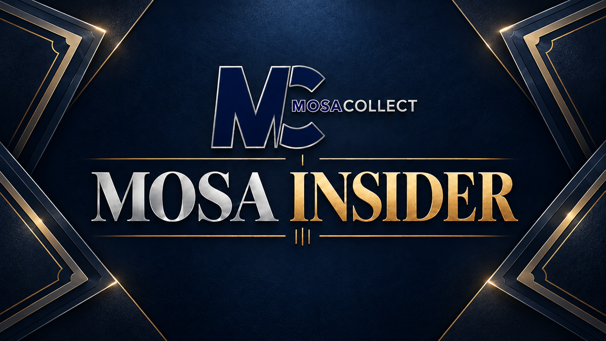 MOSA Insider banner with the MOSA Collect logo in silver and gold on a navy background
