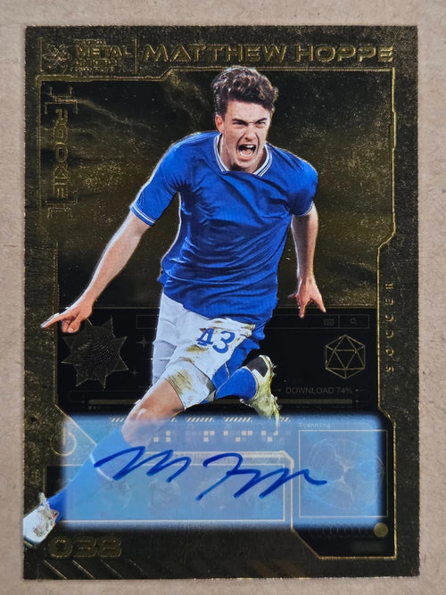 2023 SkyBox Metal Universe Champions Matthew Hoppe Gold Autograph 16/25 front