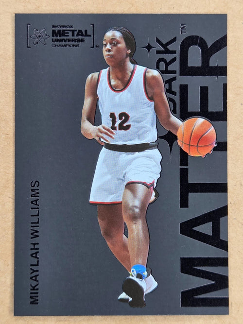 2023 SkyBox Metal Universe Champions Mikaylah Williams Dark Matter DM-21 front