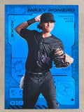 2023 SkyBox Metal Universe Champions Mikey Romero Precious Metal Gems Blue 06/50 front